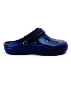 Dux Sandale in der Farbe Navy blau mit dem Dux Logo an der Seite
