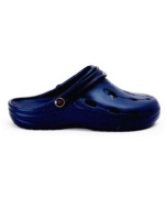 Dux Sandale in der Farbe Navy blau mit dem Dux Logo an der Seite
