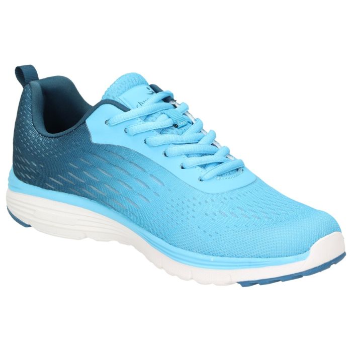 Hellblauer DuxFree Berlin Schuh mit blauem Farbverlauf.
